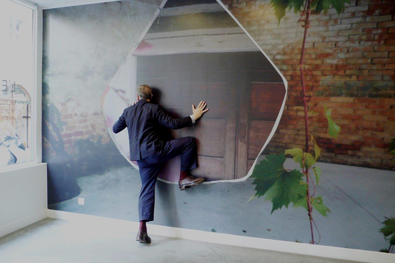 Wall paper installation Other buildings and grey ideas, 2013 , Paris